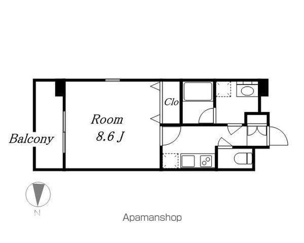CION NAGOYA MEIEKI(1K/8階)の間取り写真
