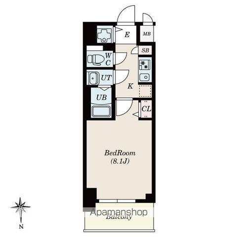 CREST TAPP新栄(1K/4階)の間取り写真