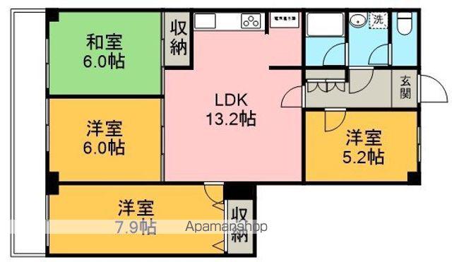 ハイラーク川越(4LDK/9階)の間取り写真