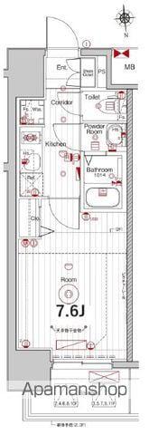 メイクスWアート丸の内(1K/2階)の間取り写真