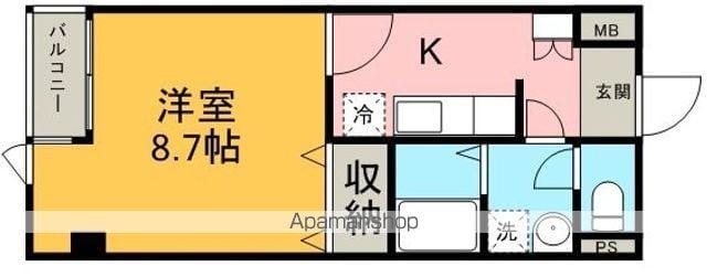 パークプラザⅢ(1K/2階)の間取り写真