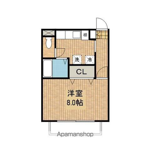 ジュネス高源坂(1K/3階)の間取り写真