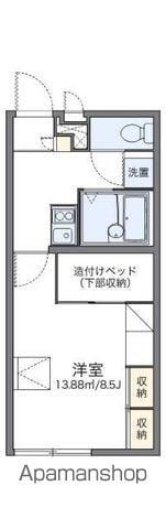 レオパレスみらい(1K/2階)の間取り写真