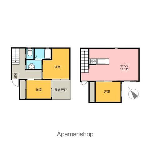 東北本線 槻木駅 徒歩5分 2階建 築18年(3LDK)の間取り写真