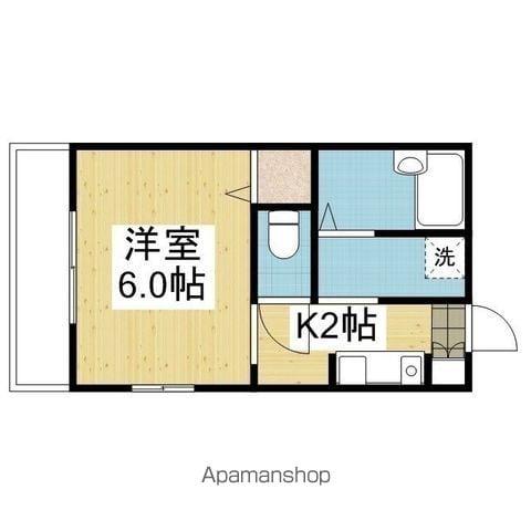 セジュール・シマ(1K/2階)の間取り写真