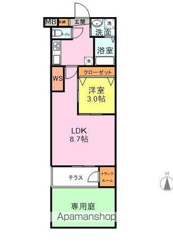 コンダクトレジデンス丸山サウス(1LDK/1階)の間取り写真