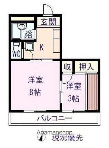 ダイヤコート新浜Ⅱ(2K/3階)の間取り写真