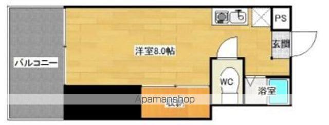 ヴィラージュ箱崎Ⅱ(1K/4階)の間取り写真