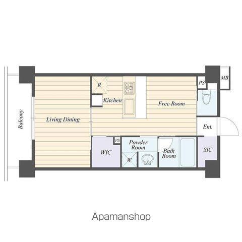 ART RESIDENCE IN OOTAKA-NO-MORI(1LDK/4階)の間取り写真