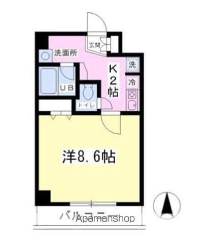 ラフィネ牛久(1K/3階)の間取り写真