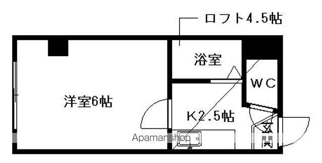 カサブランカ(1K/3階)の間取り写真