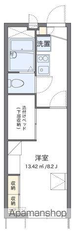 レオパレス小郡南(1K/1階)の間取り写真