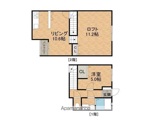 YSスクエア荒尾(1SLDK/2階)の間取り写真