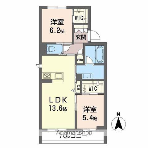 DOLCE CASA野田町(2LDK/1階)の間取り写真