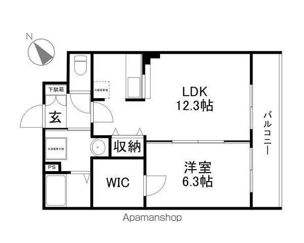 リベルテ(1LDK/2階)の間取り写真