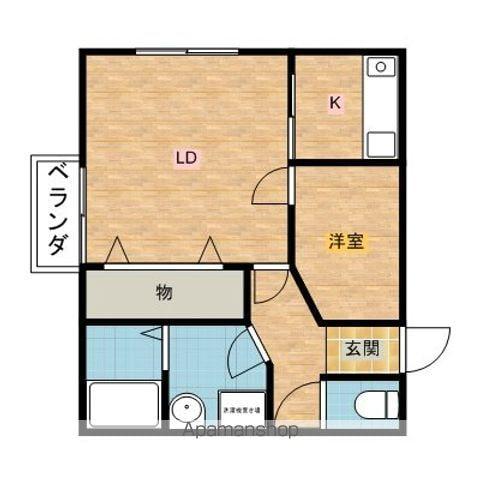 ニューグリーンコーポカシマ(ワンルーム/2階)の間取り写真