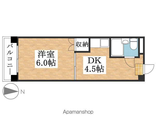 シュロス小川(1DK/3階)の間取り写真