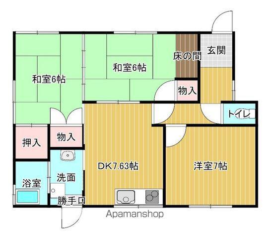 予讃線 多喜浜駅 徒歩11分 1階建 築53年(3DK)の間取り写真