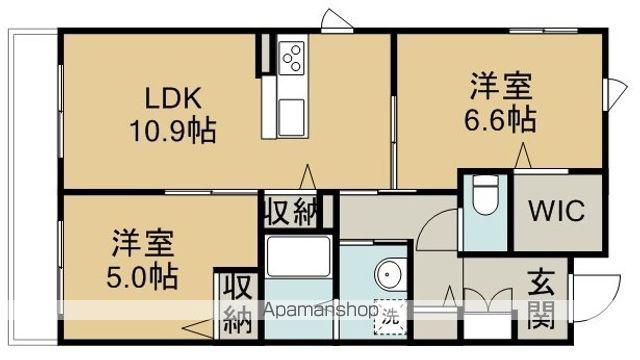 ソレイユ ブラン(2LDK/1階)の間取り写真
