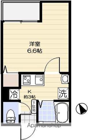 ベネディーレ練馬(1K/2階)の間取り写真