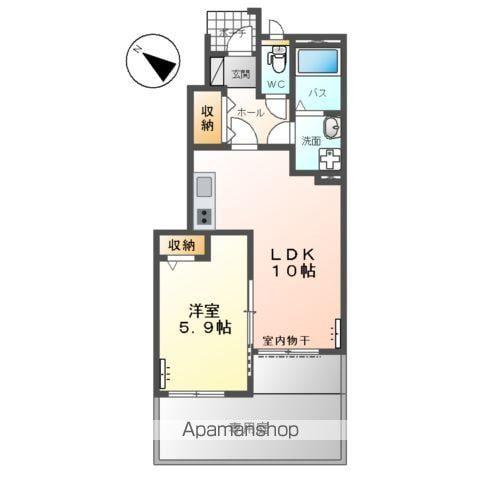 サニーハイツⅢ(1LDK/1階)の間取り写真