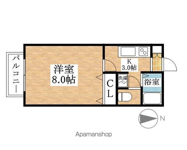 サン・FRIENDS二重堀Ⅱ(1K/1階)の間取り写真