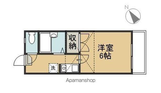 レバレントⅠ(1K/2階)の間取り写真