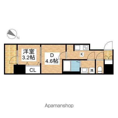 メイクスWアート上前津Ⅴ(1DK/14階)の間取り写真