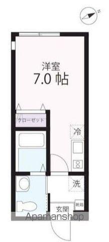 ハーミットクラブハウス 野毛山公園(ワンルーム/1階)の間取り写真