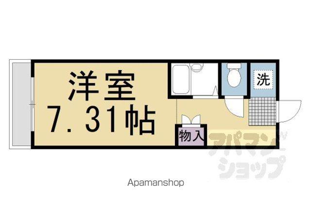 パンセ堀川(1K/10階)の間取り写真