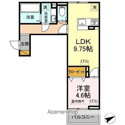 アイリス(1LDK/3階)の間取り写真