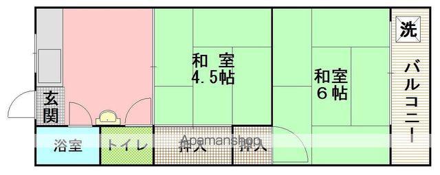 シャトー桜ヶ丘(2K/2階)の間取り写真