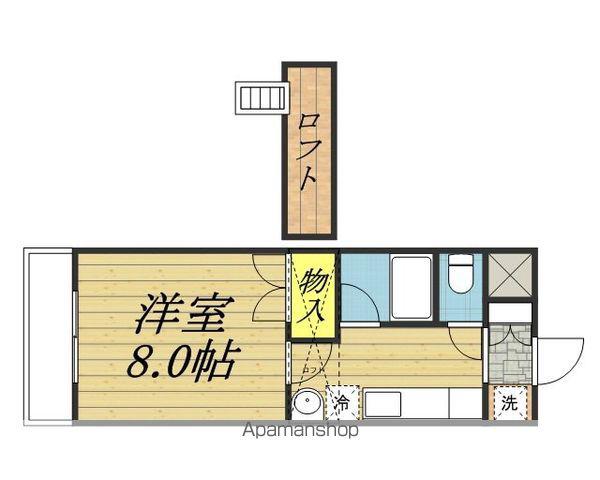 ヴェルートラルヂュⅡ(1K/3階)の間取り写真