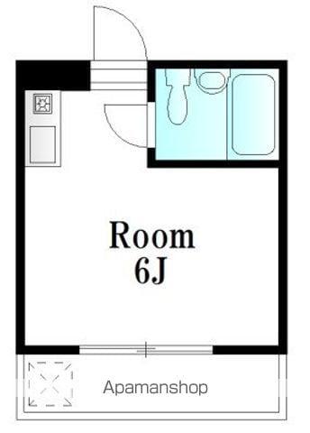 グリーンフジハイツ(ワンルーム/2階)の間取り写真