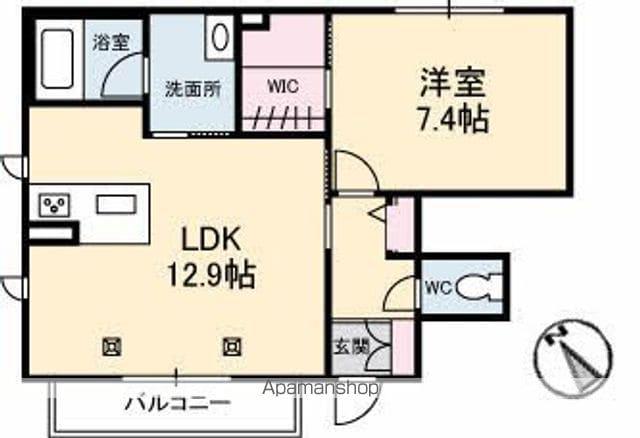 フォンテーヌⅡ(1LDK/1階)の間取り写真