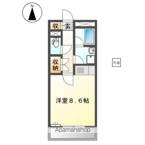メゾンドF(ワンルーム/1階)の間取り写真