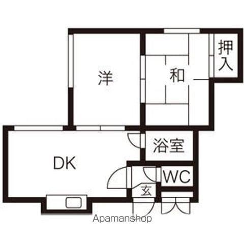 エステート35(2LDK/4階)の間取り写真
