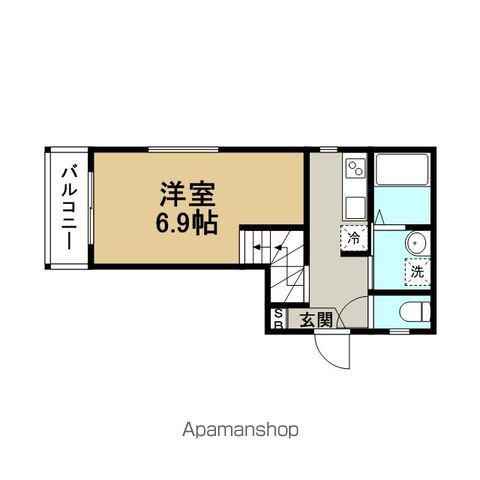 ヴィクトワール吉塚(1K/2階)の間取り写真