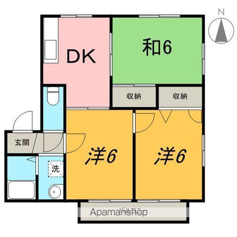 グレイスコートB(3DK/1階)の間取り写真