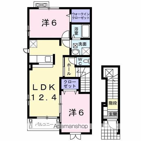 メゾン・ド・MKA(2LDK/2階)の間取り写真