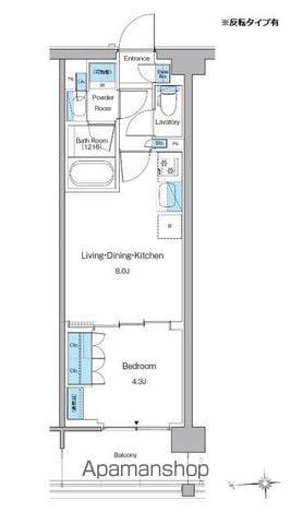 ルフォンプログレ高田馬場ノース(1LDK/5階)の間取り写真