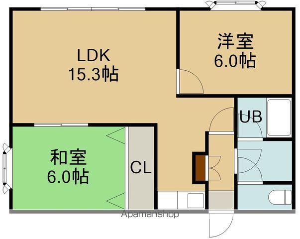 オーシャンパレス(2LDK/1階)の間取り写真