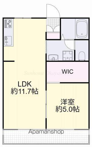 グランベルデウィン(1LDK/2階)の間取り写真