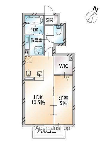 フォルトゥーナ(1LDK/1階)の間取り写真