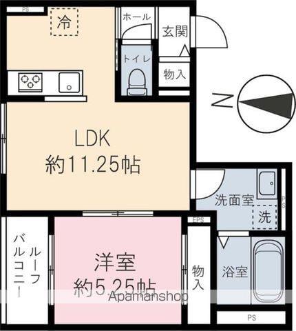 川越市南通町パレス(1LDK/2階)の間取り写真