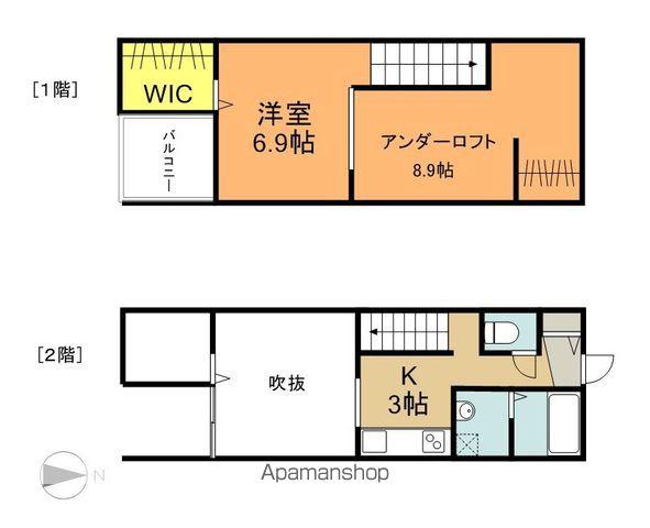 BLANC(ワンルーム/1階)の間取り写真
