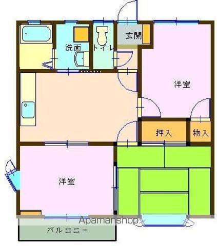 SKハイツA(3DK/1階)の間取り写真