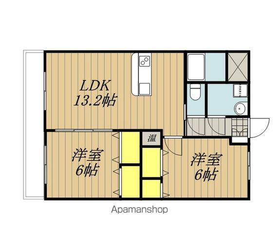 メゾン殿岡21(2LDK/1階)の間取り写真