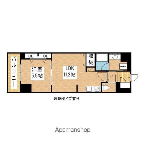 グランルクレ新栄イースト(1LDK/2階)の間取り写真