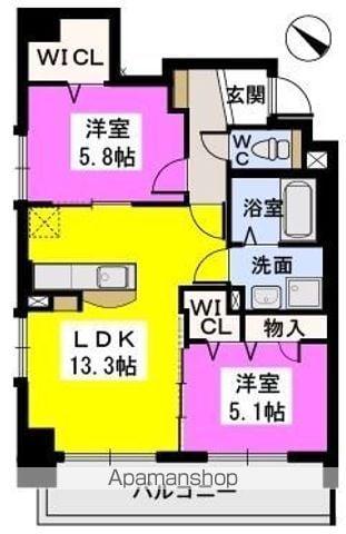 プリマベーラ(2LDK/3階)の間取り写真